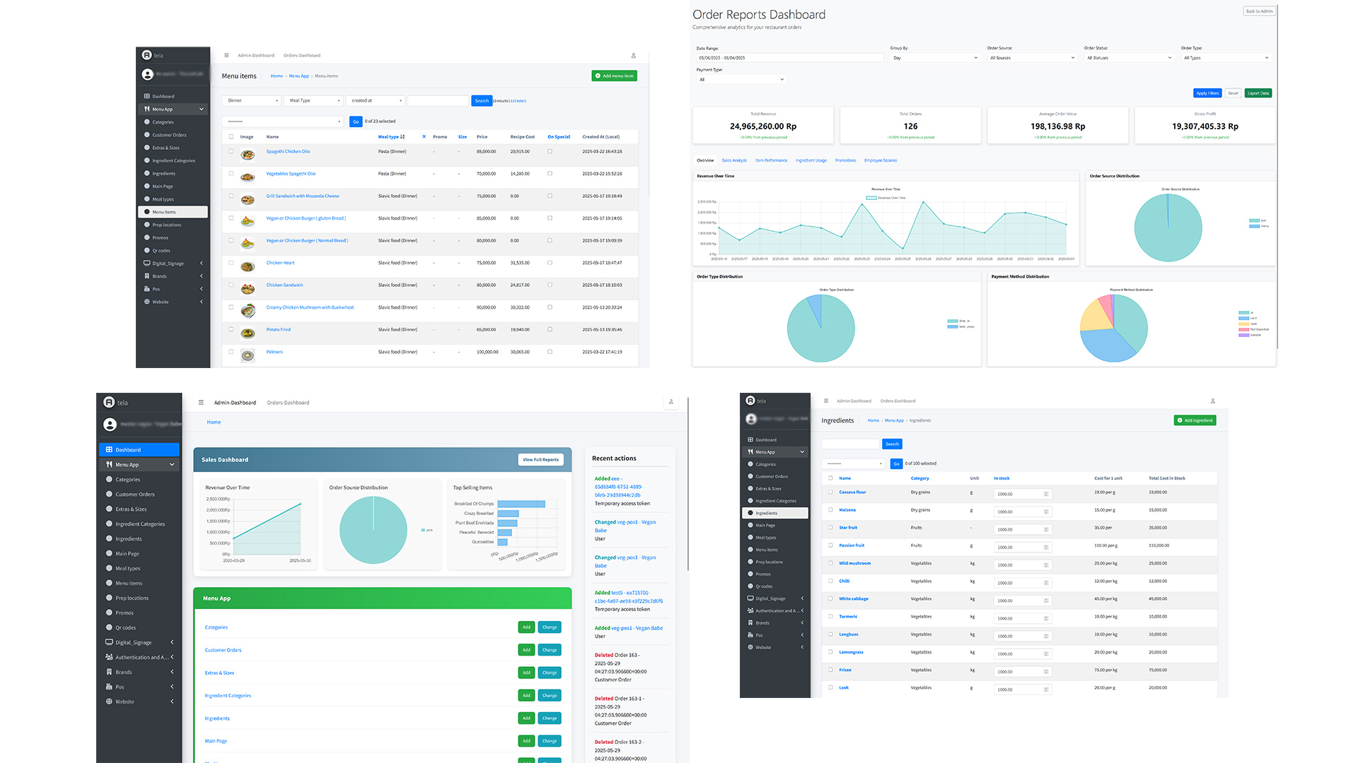 Teia unified dashboard